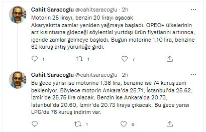 Zam üzerine zam! Akaryakıta ikinci zam geldi: Motorin 30 TL mi olacak? - Resim : 1