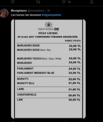Sigaraya zam mı geldi? 6 Aralık sigara zammı iddiası sosyal medyayı salladı - Resim : 7