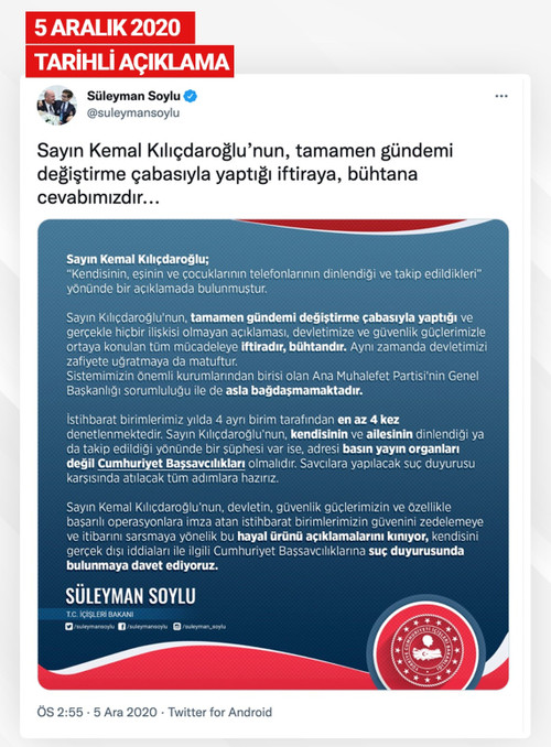 Süleyman Soylu - Kemal Kılıçdaroğlu