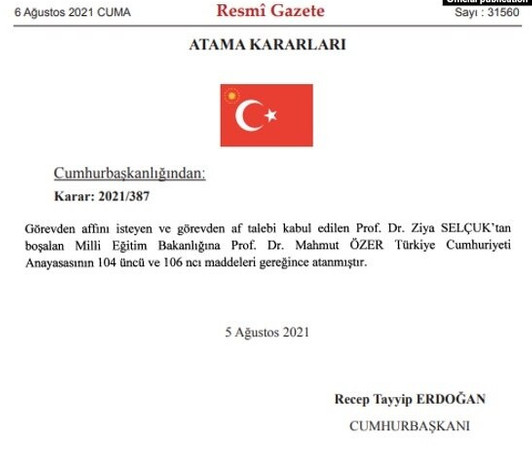 Yeni Milli Eğitim Bakanı okulları ne zaman açacak? - Resim : 1