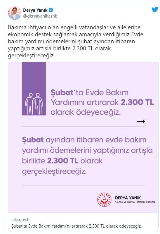 Şubat Ayı İtibari ile 2 bin 300 TL Ödenecek! - Resim : 1