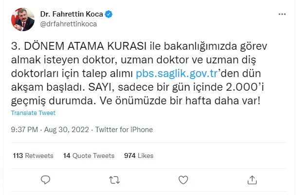 Sağlık Bakanı Fahrettin Koca’dan şok açıklama: Bir günde iki bin kişi - Resim : 1