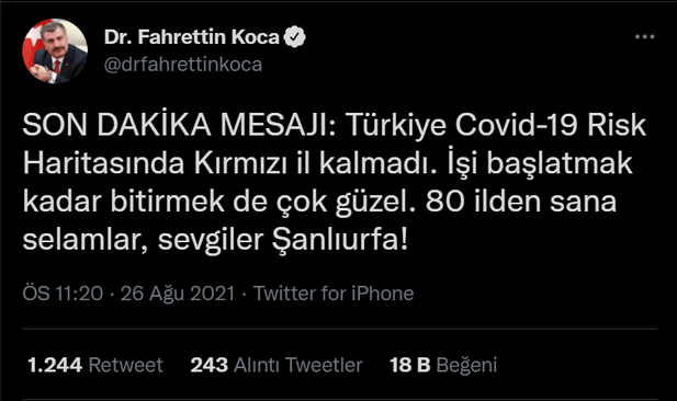 Bakan Koca: Aşılamada kırmızı kategoride il kalmadı - Resim : 1