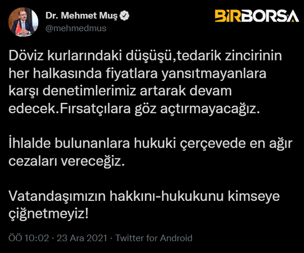 Ticaret Bakanı Mehmet Muş'tan döviz kurları ile ilgili çarpıcı açıklamalar: En ağır cezaları vereceğiz
