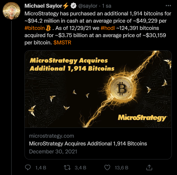 MicroStrategy, Bitcoin almaya devam ediyor