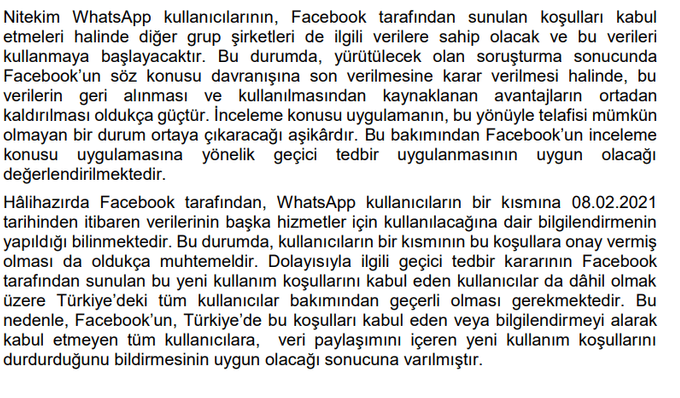 Mahkemenin Facebook ve Whatsapp için kararı belli oldu - Resim : 2