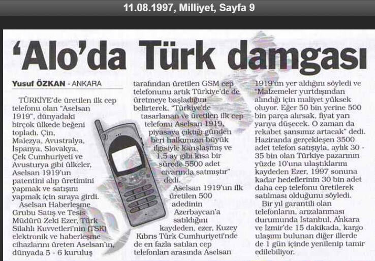 Türkiye'nin ilk telefonu ASELSAN