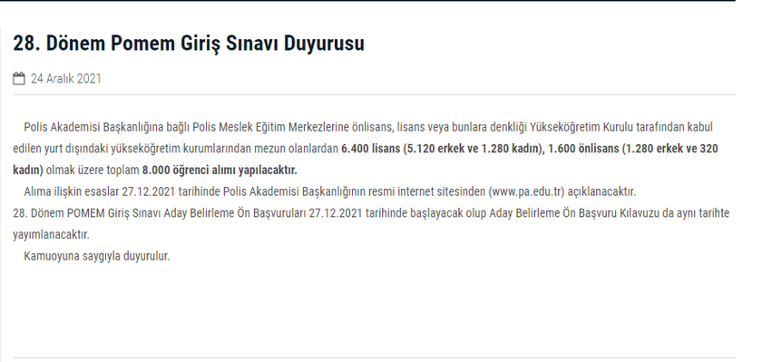 Polis alımı bekleyenler müjde! 8 Bin polis alımı yapılıyor - Resim : 1