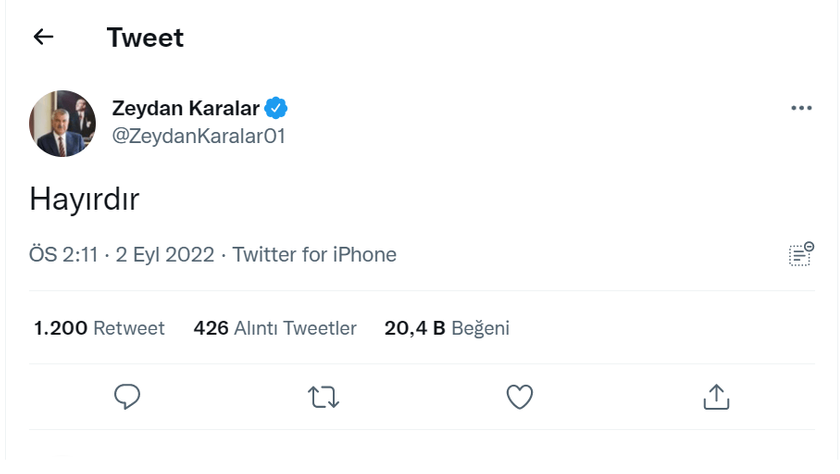 Twitter'da 'tek kelimelik tweet' akımına Erdoğan'da katıldı - Resim : 4
