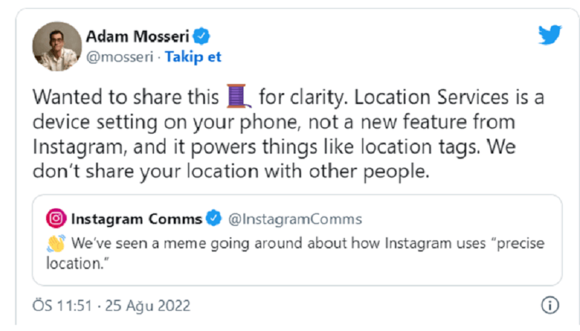 Instagram konum paylaşılıyor iddiasına CEO cevap verdi - Resim : 1